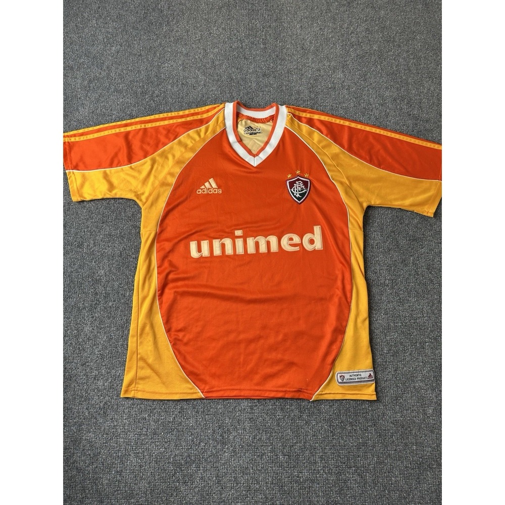 Mens Soccer Adidas Fluminense FC Third Orange #9 Jersey 2002, Size XL